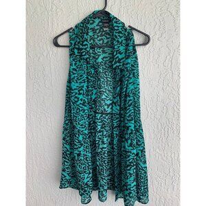 Torrid 3 Teal Animal Print Sleeveless Top